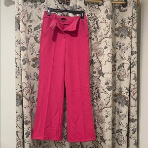 Elegant Fuchsia Wide Leg Women's Pants, thick durable material.